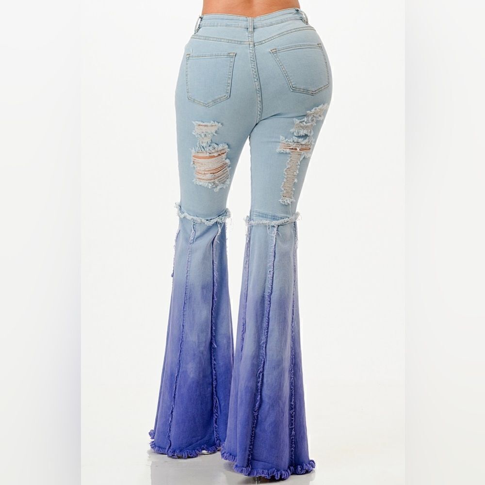 Purple Candy Dip Dye Concert Jeans - Picture 2 of 4